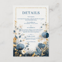 Gilded Wildflower Navy and Gold Wedding