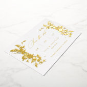 Gilded Wildflower Wedding Save the Date Gold Folie Uitnodiging (Gedraaid)