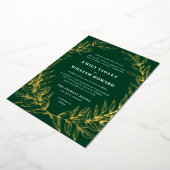 Gilded Wreath Formal Wedding Folie Uitnodiging (Gedraaid)