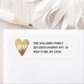Gilded XOXO adresetiket - Wit Etiket (Insitu)