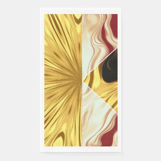 Gilded Zenith: Molten Gold & Deep Crimson High End Servet (Voorkant)