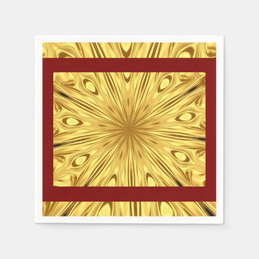 Gilded Zenith Opulent Swirl Crimson Gold Luxury Ac Servet (Voorkant)