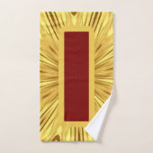 Gilded Zenith: Opulent Swirl | Crimson Gold Luxury Bad Handdoek (Handdoek)