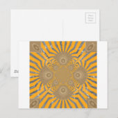 Gilded Zephyr: Elegantie in Gouden Geel & Chrome Briefkaart (Voorkant / Achterkant)