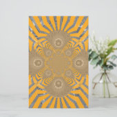 Gilded Zephyr: Elegantie in Gouden Geel & Chrome Briefpapier (Staand voorkant)