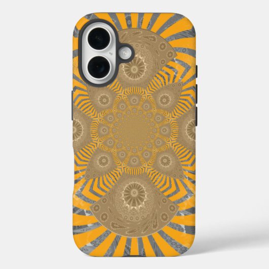 Gilded Zephyr: Elegantie in Gouden Geel & Chrome Case-Mate iPhone Case (Achterkant)