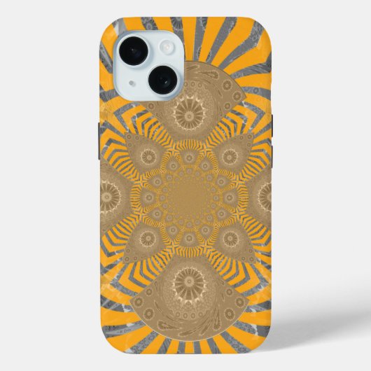 Gilded Zephyr: Elegantie in Gouden Geel & Chrome Case-Mate iPhone Case (Achterkant)