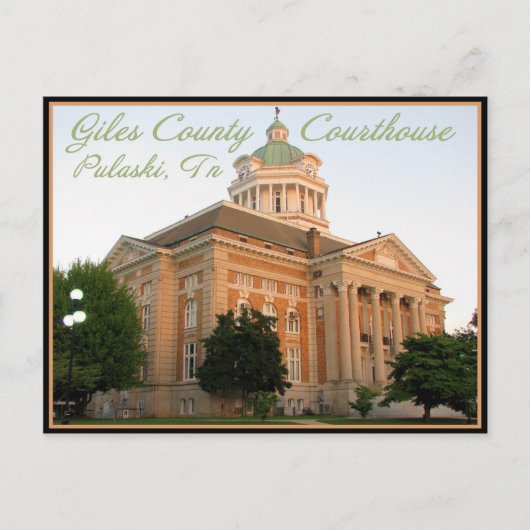 Giles County Courthouse - Pulaski, TN Briefkaart (Voorkant)