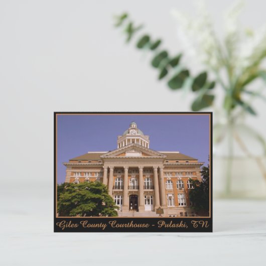 Giles County Courthouse - Pulaski, TN Briefkaart (Staand voorkant)