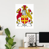 Giles Family Crest Poster (Thuiskantoor)