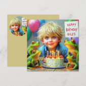 GILES ~ Verjaardag Kaart ~ Kikkers ~ (Voorkant / Achterkant)