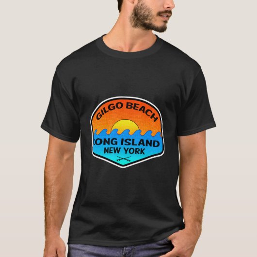Gilgo Beach New York Long Island Surfing Surf T-shirt (Voorkant)
