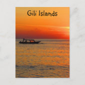 gili - eilanden gouden zonsopgang briefkaart (Voorkant)