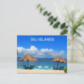 Gili Eilanden Strand Indonesië Briefkaart (Staand voorkant)