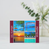 Gili eilanden stranden briefkaart (Staand voorkant)