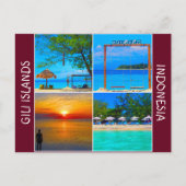 Gili eilanden stranden briefkaart (Voorkant)