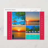 gili eilandscènes briefkaart (Voorkant / Achterkant)