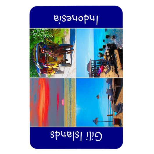gili eilandscènes magneet (Verticaal)