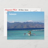 Gili Islands Boat Briefkaart (Voorkant / Achterkant)