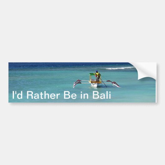 Gili Islands Boat Bumpersticker (Voorkant)