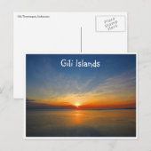 Gili Islands zonsondergang Briefkaart (Voorkant / Achterkant)