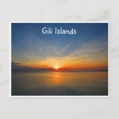 Gili Islands zonsondergang Briefkaart (Voorkant)