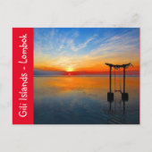 gili lombok sunset briefkaart (Voorkant)