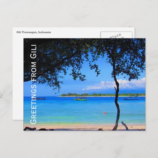 gili trawangan - groet briefkaart (Voorkant / Achterkant)