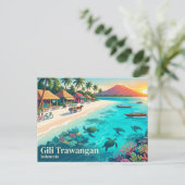 Gili Trawangan Indonesië Briefkaart (Staand voorkant)