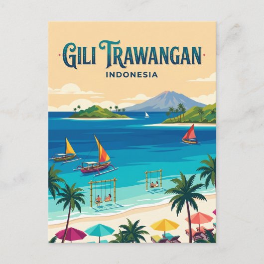 Gili Trawangan Indonesië Briefkaart (Voorkant)