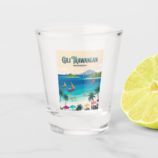 Gili Trawangan Indonesië Shot Glas (Voorkant)