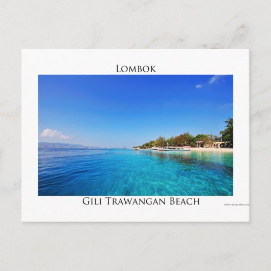 Gili Trawangan, Lombok Briefkaart (Voorkant)