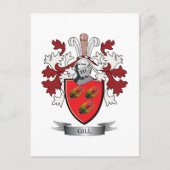 Gill Family Crest Coat of Arms Briefkaart (Voorkant)