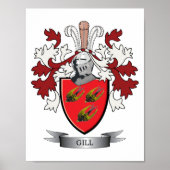 Gill Family Crest Coat. Poster (Voorkant)
