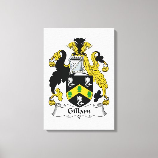 Gillam Family Crest Canvas Afdruk (Voorkant)
