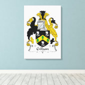Gillam Family Crest Canvas Afdruk (Insitu (Houten vloer))