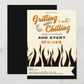 Gillen en afkoelen Casual Retro BBQ Grill Feest Kaart (Voorkant / Achterkant)