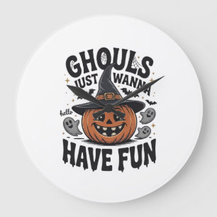 Gillen Willen Gewoon Feestvieren Halloween Pompoen Grote Klok