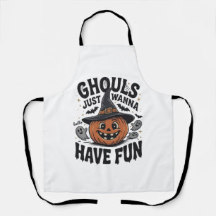 Gillen Willen Gewoon Feestvieren Halloween Pompoen Schort