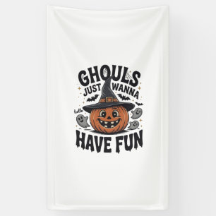 Gillen Willen Gewoon Feestvieren Halloween Pompoen Spandoek