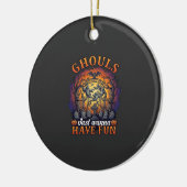 Gillen Willen Gewoon Fun Geesten Kerkhof Pompoen Keramisch Ornament (Links)