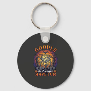 Gillen Willen Gewoon Fun Geesten Kerkhof Pompoen Sleutelhanger