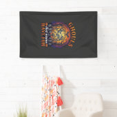 Gillen Willen Gewoon Fun Geesten Kerkhof Pompoen Spandoek (Insitu)