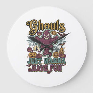 Gillen Willen Gewoon Fun Ghost Pompoenen Heks Ma Grote Klok