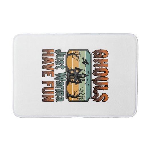 Gillen Willen Gewoon Fun Vintage Halloween Badmat (Voorkant)