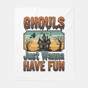 Gillen Willen Gewoon Fun Vintage Halloween Fleece Deken