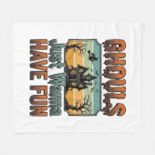 Gillen Willen Gewoon Fun Vintage Halloween Fleece Deken (Voorkant (Horizontaal))