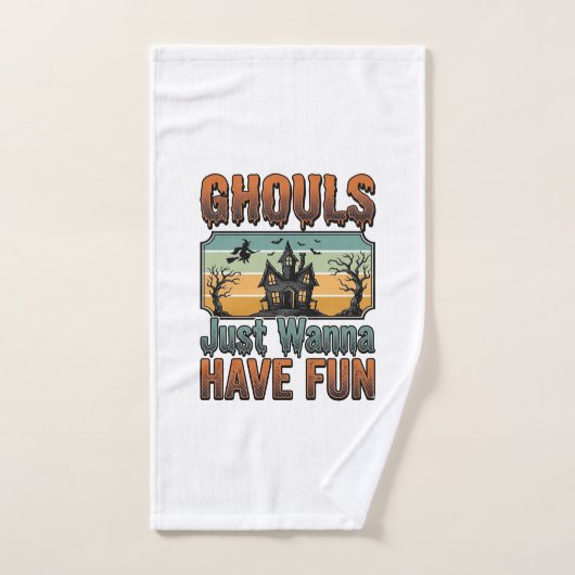 Gillen Willen Gewoon Fun Vintage Halloween Handdoek (Handdoek)
