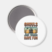 Gillen Willen Gewoon Fun Vintage Halloween Magneet (Voorkant / Achterkant)