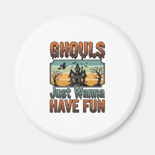 Gillen Willen Gewoon Fun Vintage Halloween Magneet